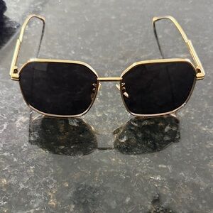 Bottega Veneta Gold and Black Sunglasses - BV1108SA 001